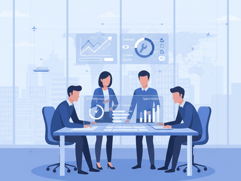 外贸网站 SEO 诊断仪表盘
